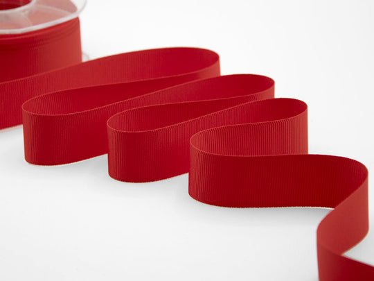 gros grain 30 mm rosso