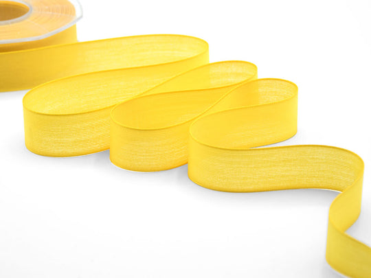 velo cotone resinato 25 mm giallo sole