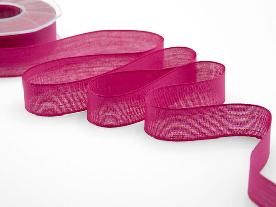 velo cotone resinato 25 mm fuxia peonia
