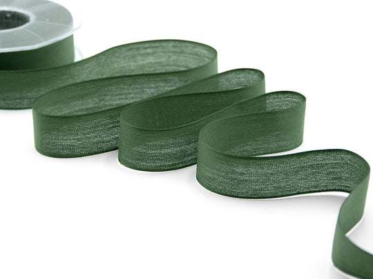 velo cotone resinato 25 mm verde inglese
