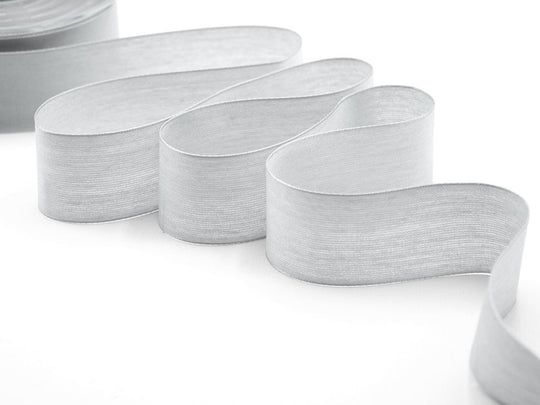 velo cotone resinato 40 mm grigio perla