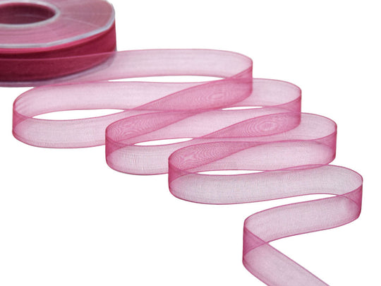 organza 15 mm fucsia peonia