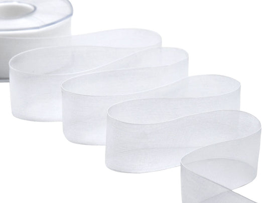 organza 40 mm bianco ottico