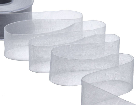 organza 40 mm grigio perla