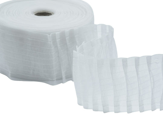 Ruban Fronceur Transparent Avec Fils Pour Bâtons et Poches 90mm