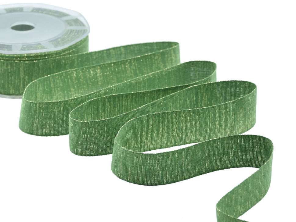 Nastro In Policotone Verde Inglese 25mm X 25m - Per Confezioni Regalo, Decorazioni | Made In Italy - Foto 2