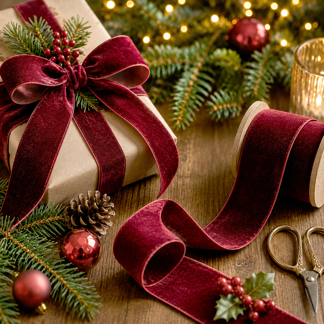 Nastro di velluto e Natale