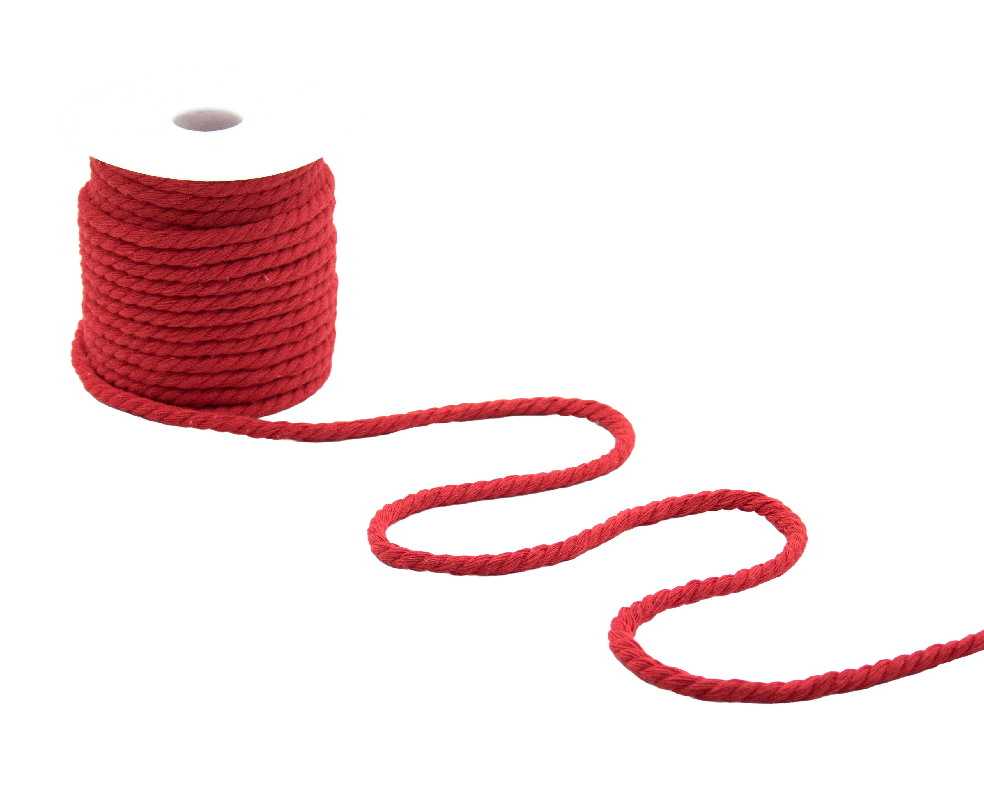 cordoncino di cotone 6 mm rosso