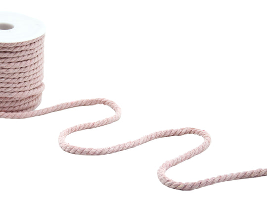 cordoncino di cotone 6 mm rosa cipria