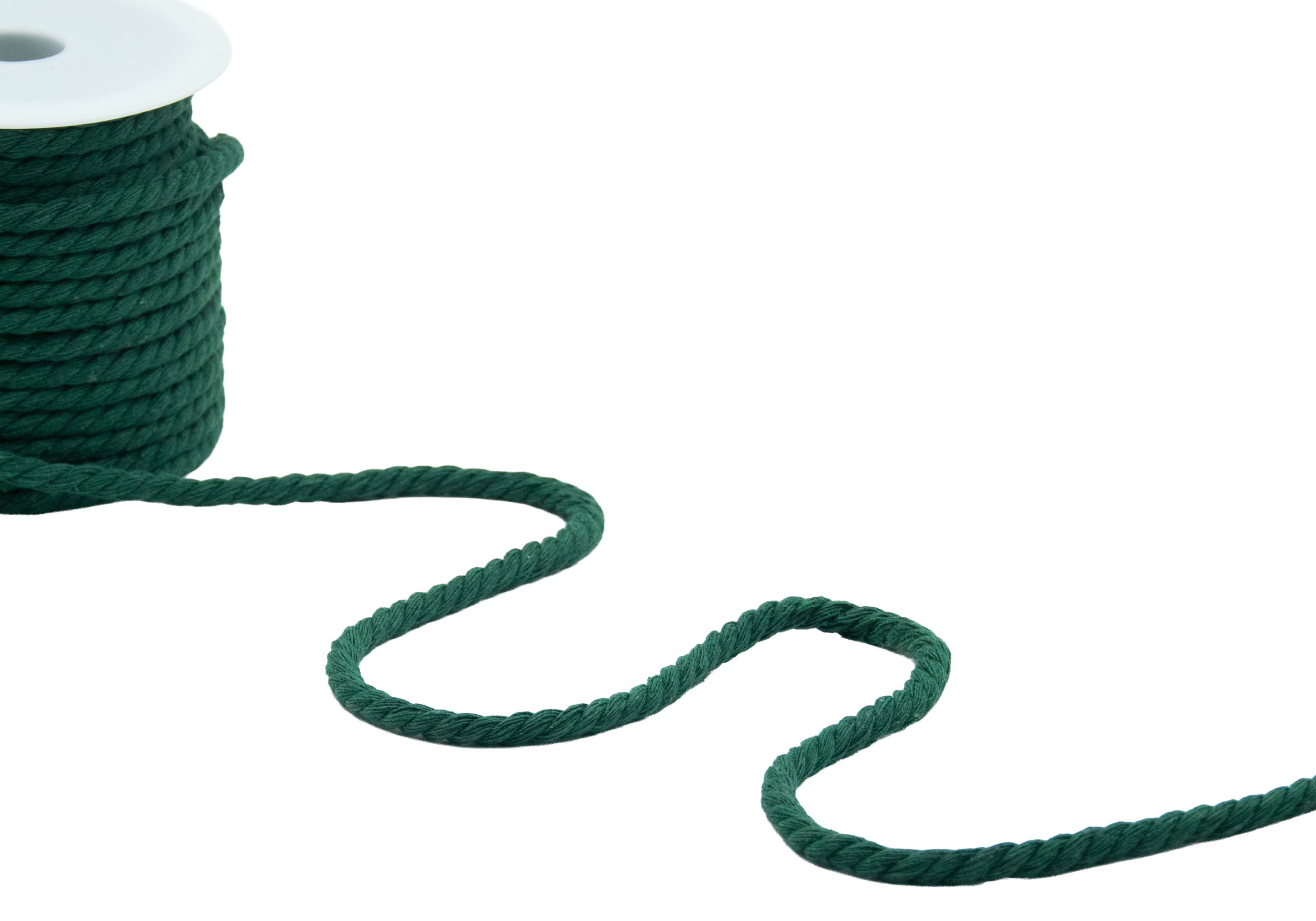 cordoncino di cotone 6 mm verde inglese