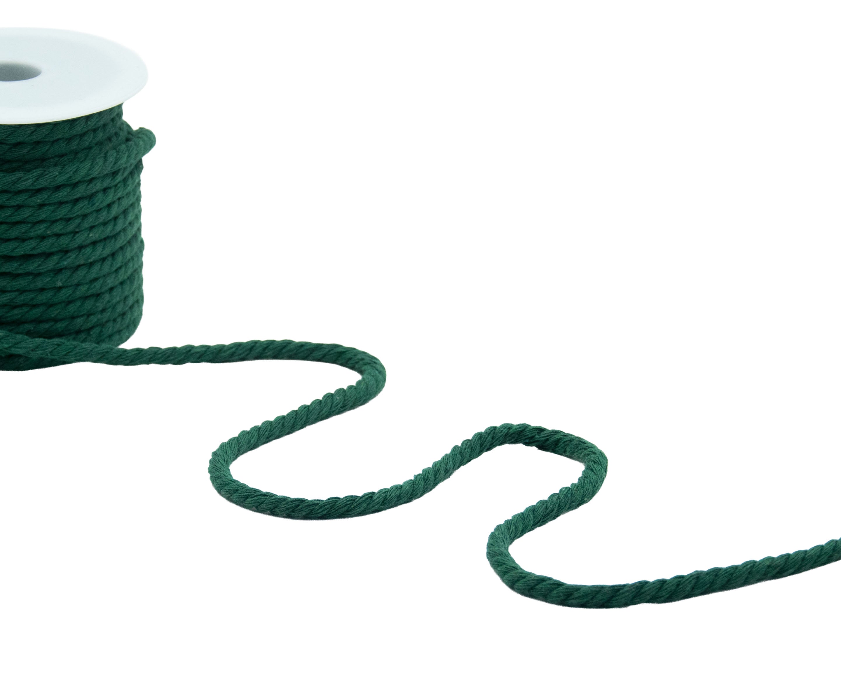 cordoncino di cotone 6 mm verde inglese