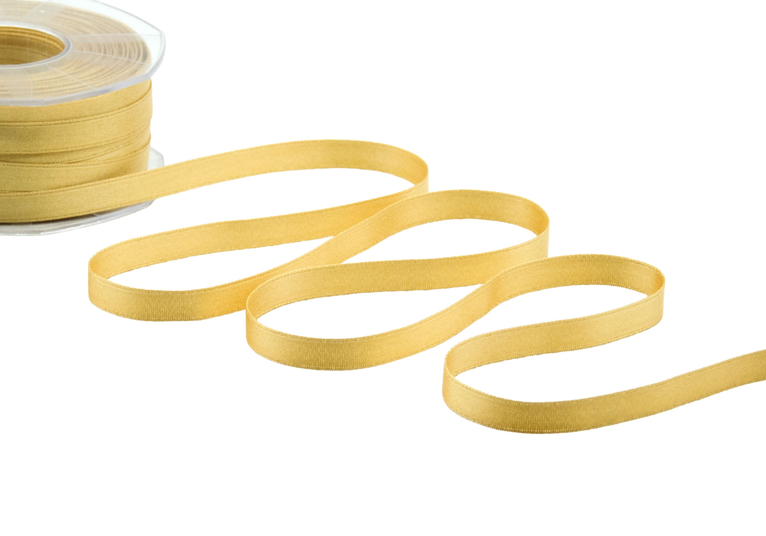 doppio raso lamè 10 mm giallo oro