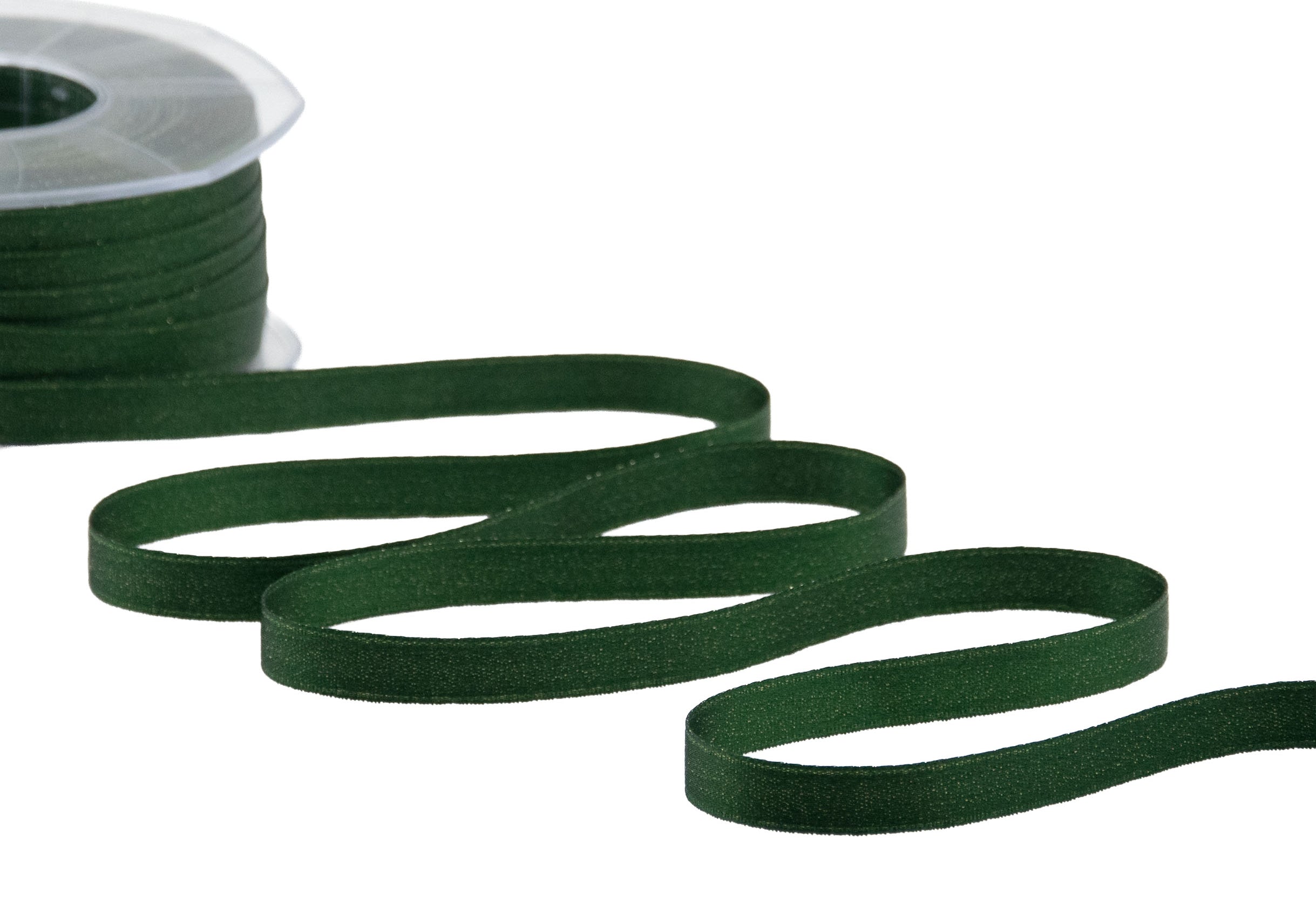 doppio raso lamè 10 mm verde inglese