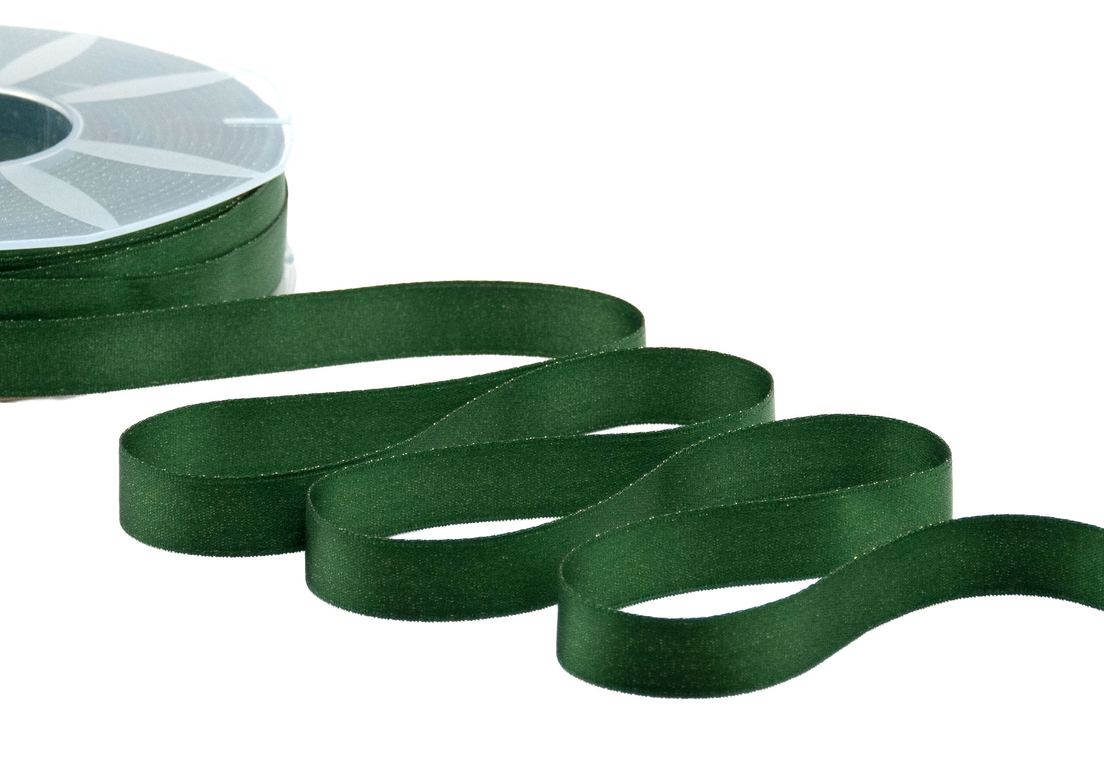doppio raso lamè 16 mm verde inglese