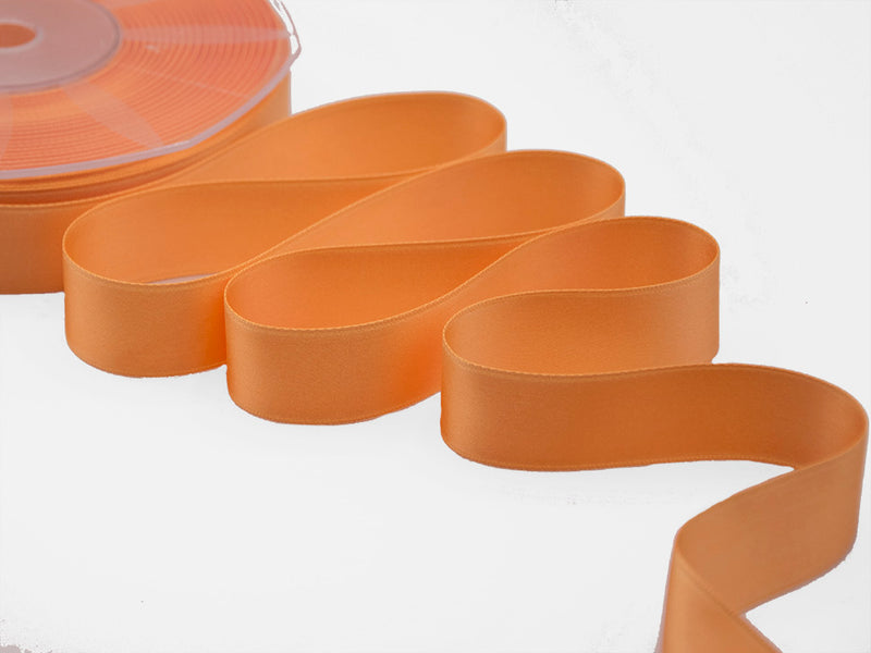 Bec d'oie orange double satin 25mm