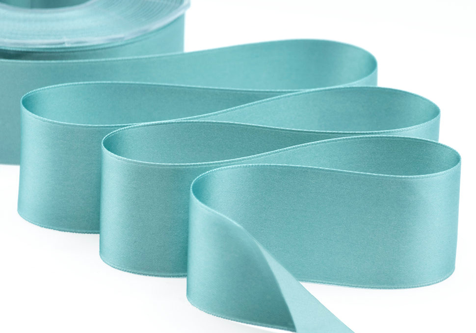 doppio raso 40 mm blu salvia
