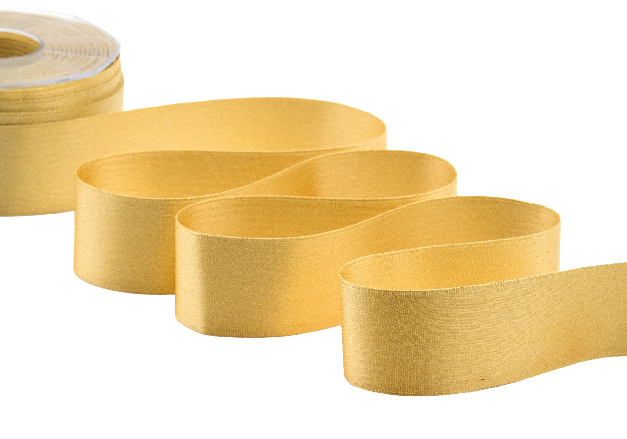 doppio raso lamè 40 mm giallo oro