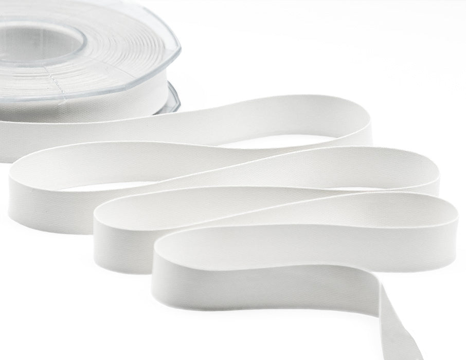 raso seta 15 mm bianco ottico