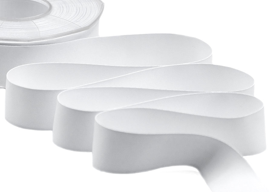 raso seta 25 mm bianco ottico