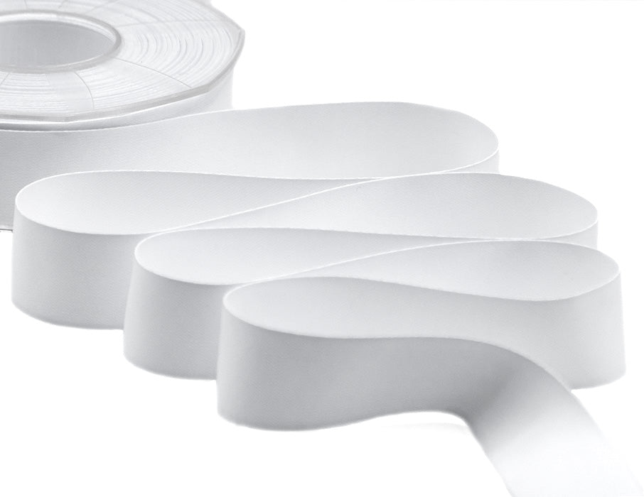 raso seta 25 mm bianco ottico