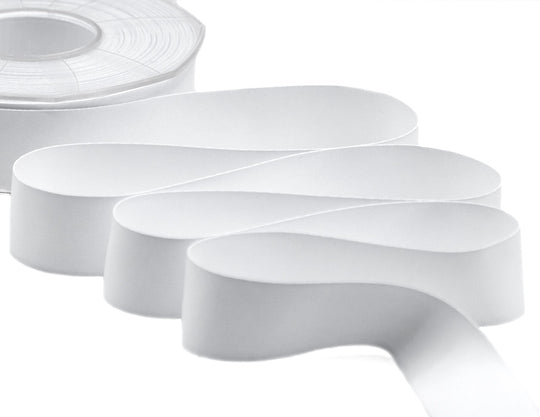 raso seta 25 mm bianco ottico