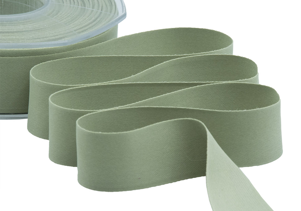 raso seta 25 mm verde salvia
