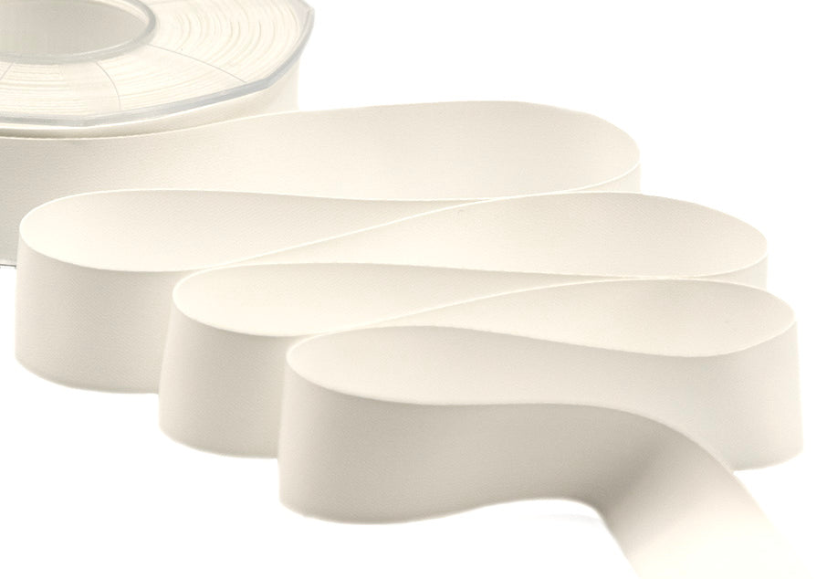 raso seta 25 mm bianco naturale