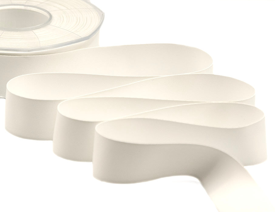 raso seta 25 mm bianco naturale