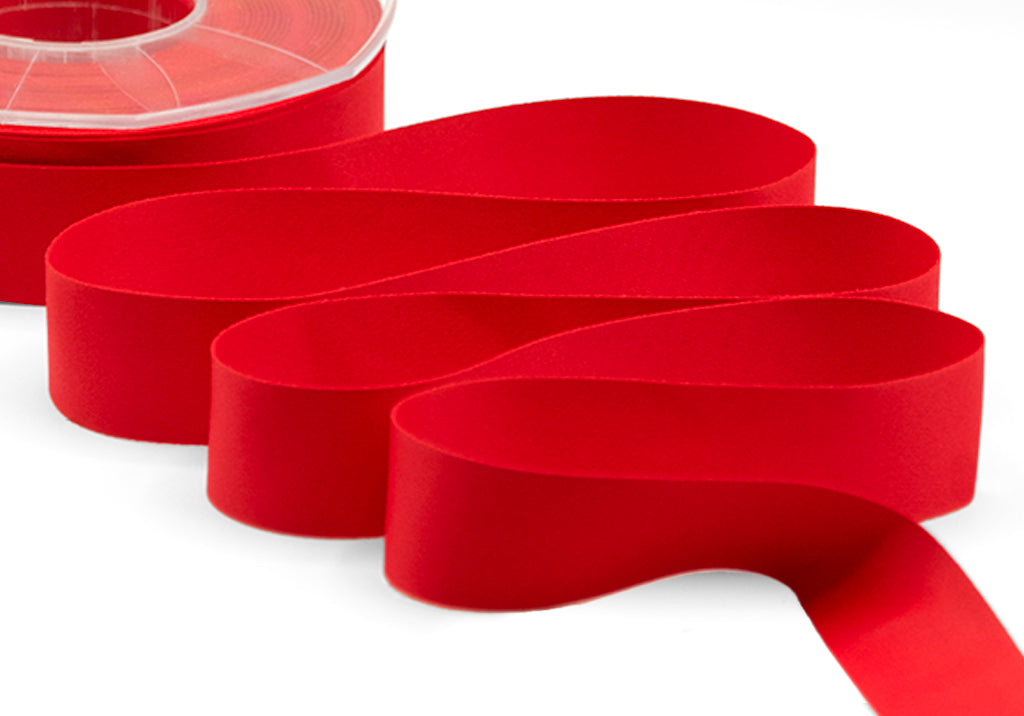 raso seta 25 mm rosso