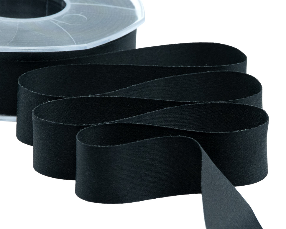 raso seta 25 mm nero