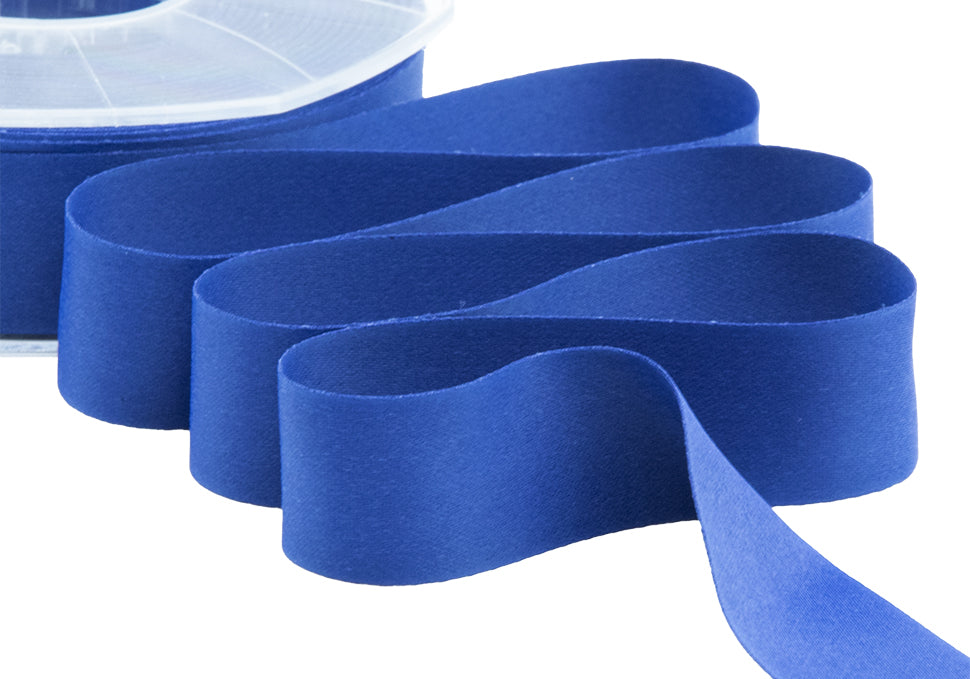 raso seta 25 mm blu scuro