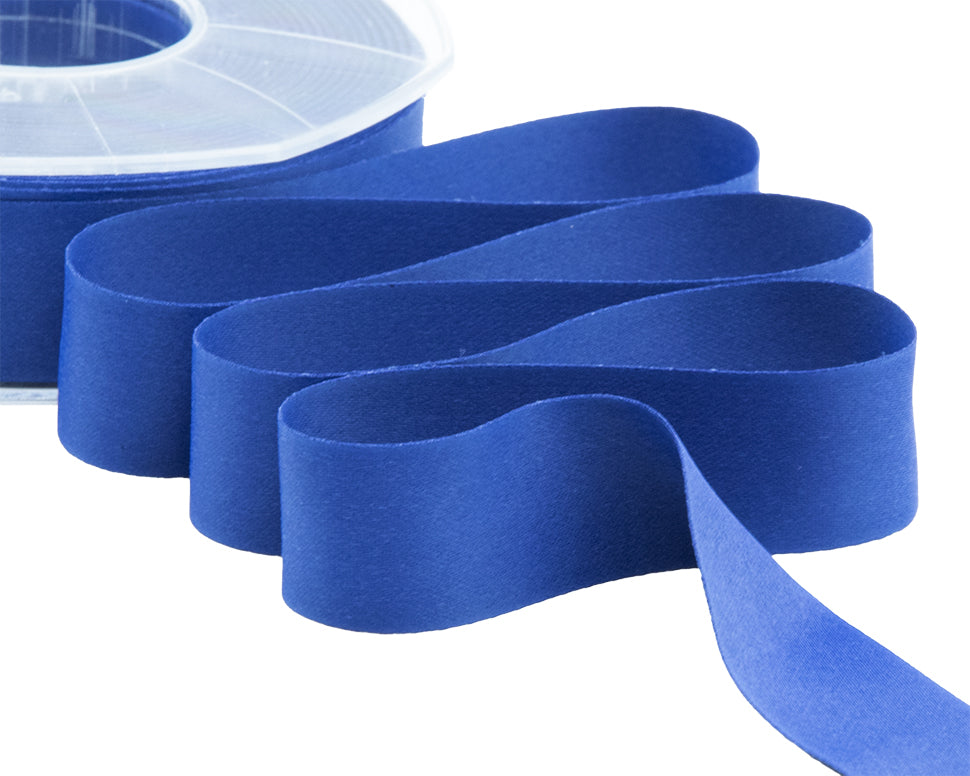 raso seta 25 mm blu scuro