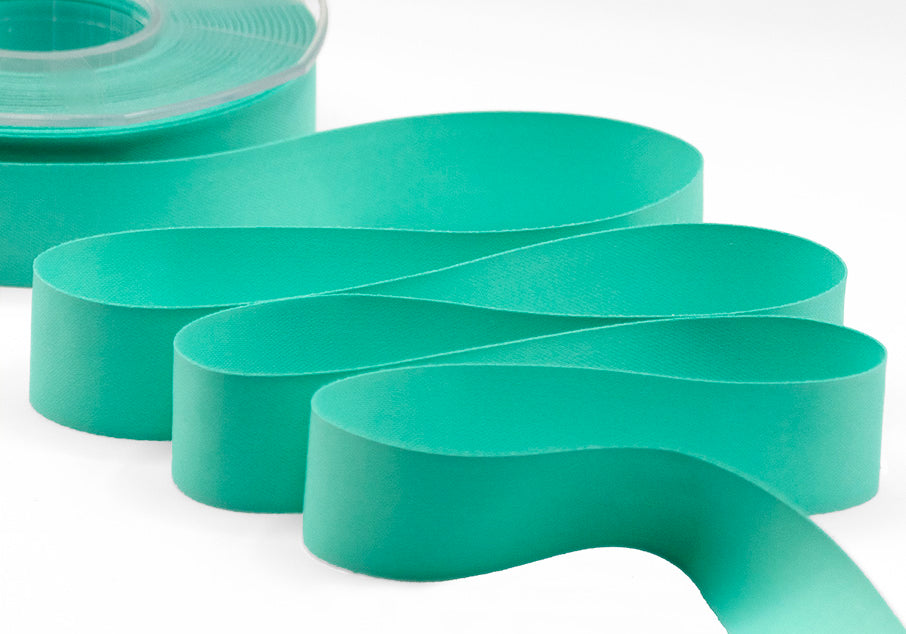 raso seta 25 mm verde acqua marina