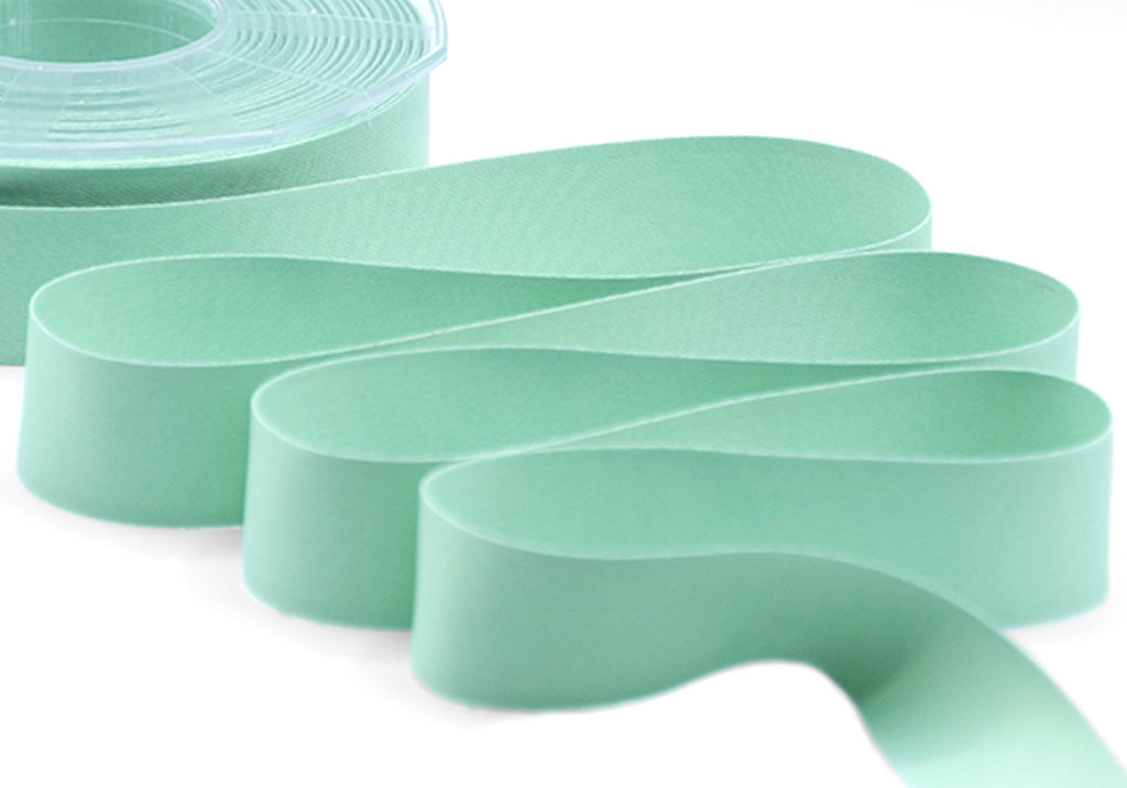 raso seta 25 mm verde mare