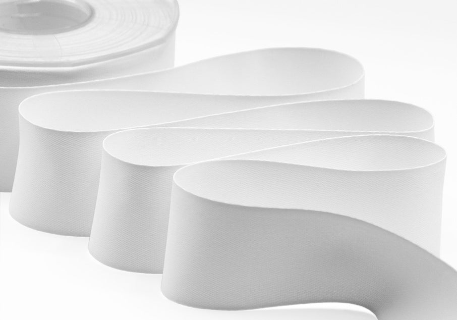 raso seta 40 mm bianco ottico