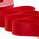 raso seta 40 mm rosso