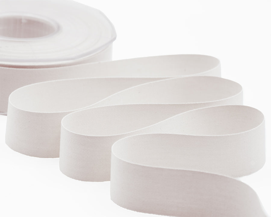 cotone biologico 25 mm bianco ottico