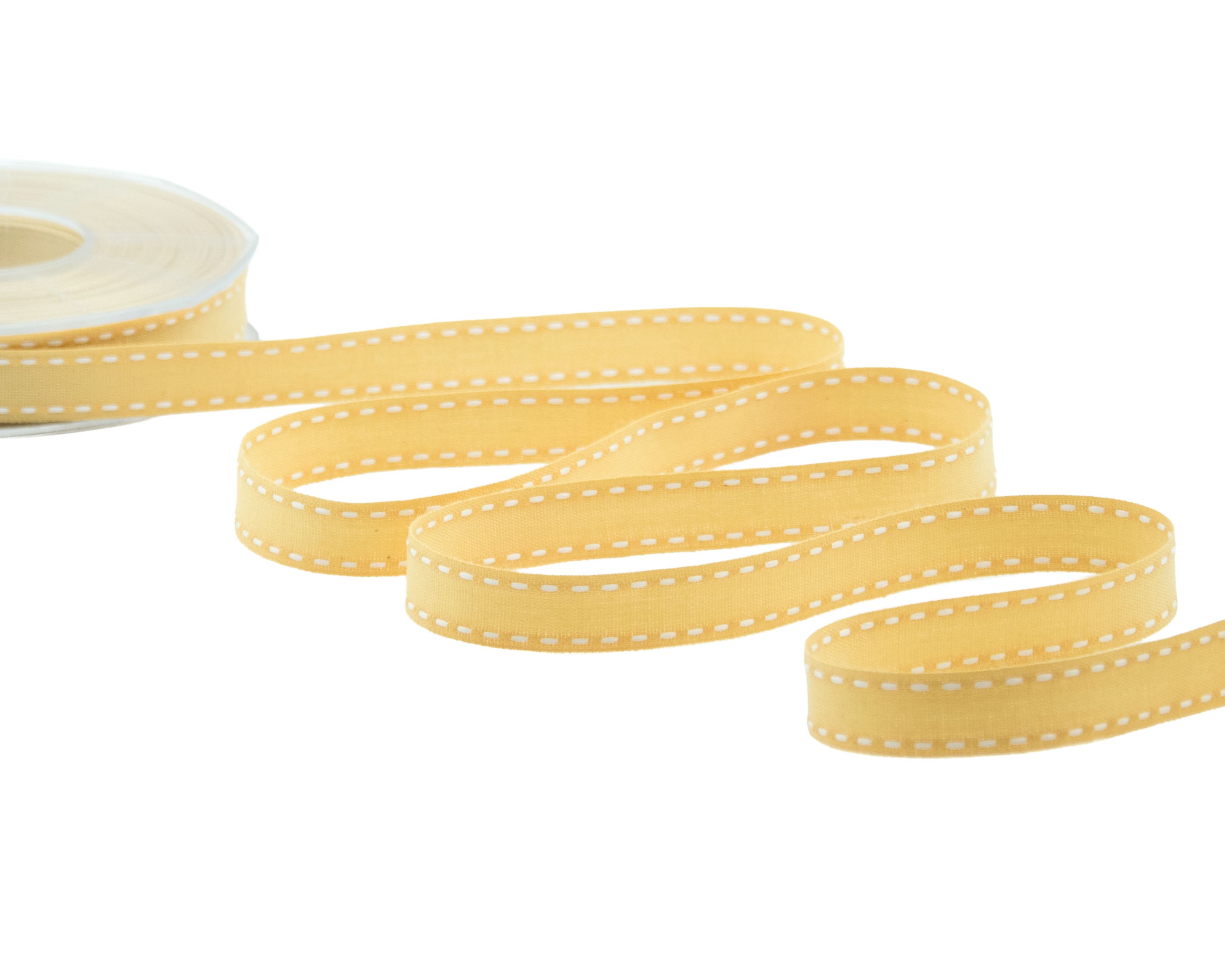 cotone con impuntura 15 mm giallo oro