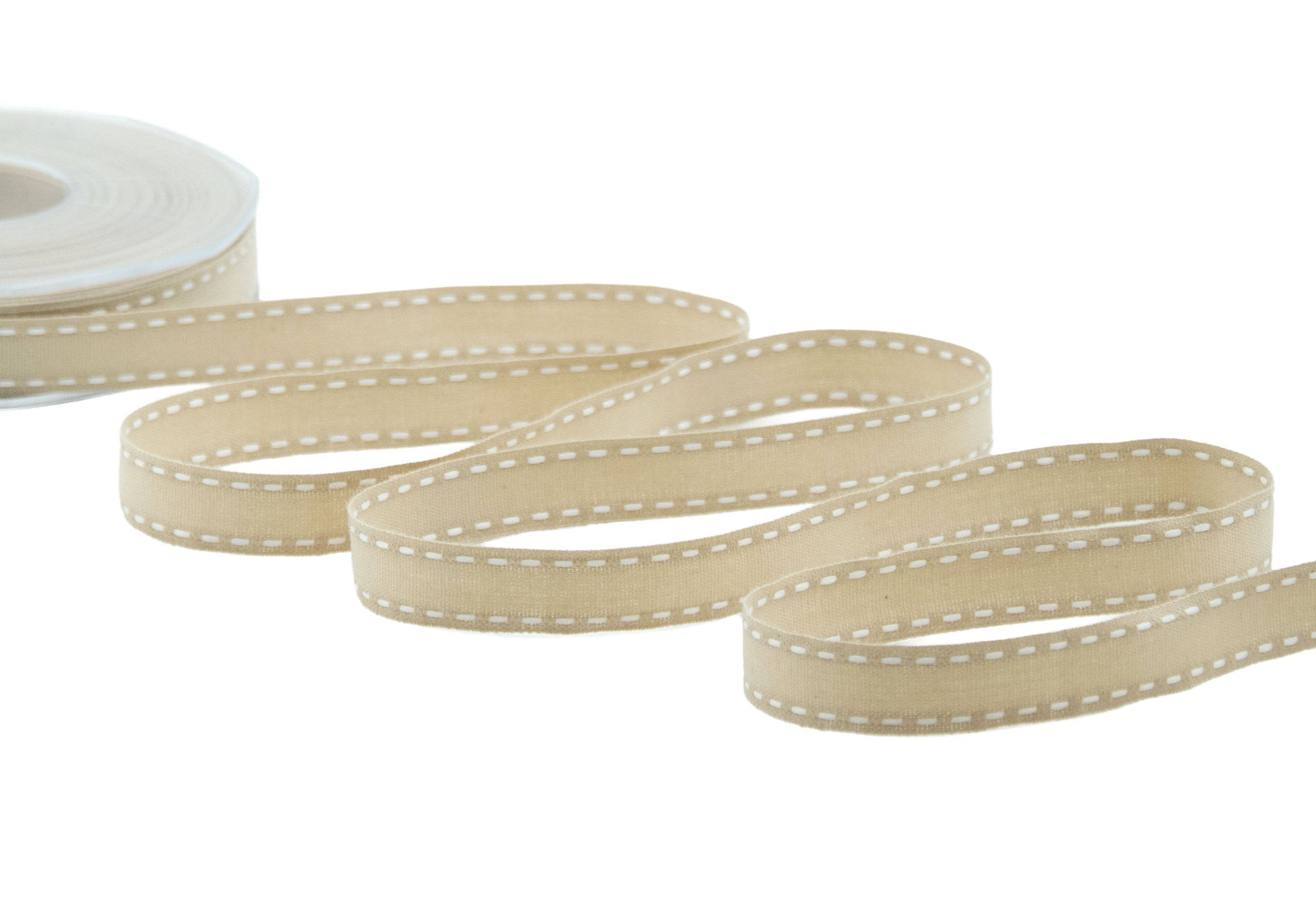 cotone con impuntura 15 mm beige