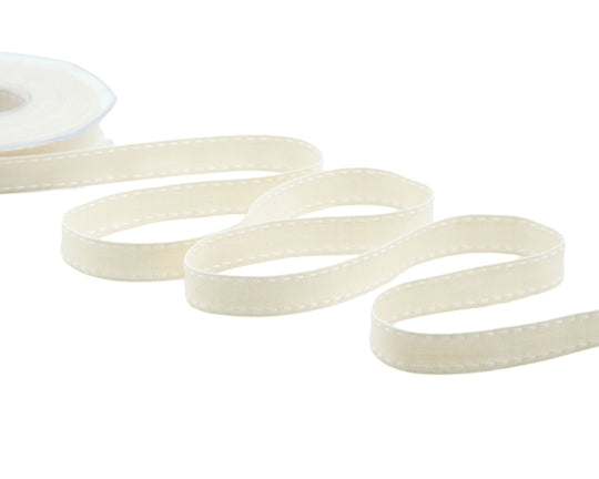 cotone con impuntura 15 mm latte