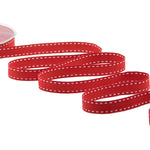 cotone con impuntura 15 mm rosso