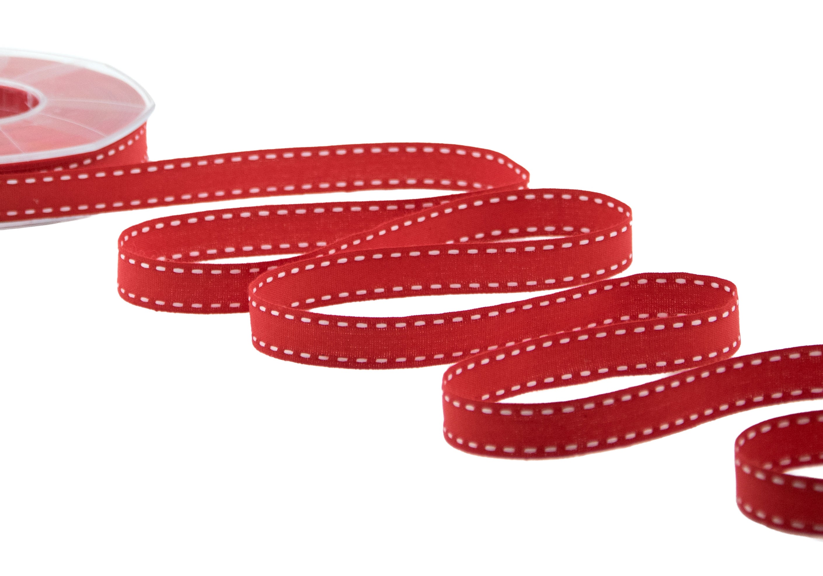 cotone con impuntura 15 mm rosso