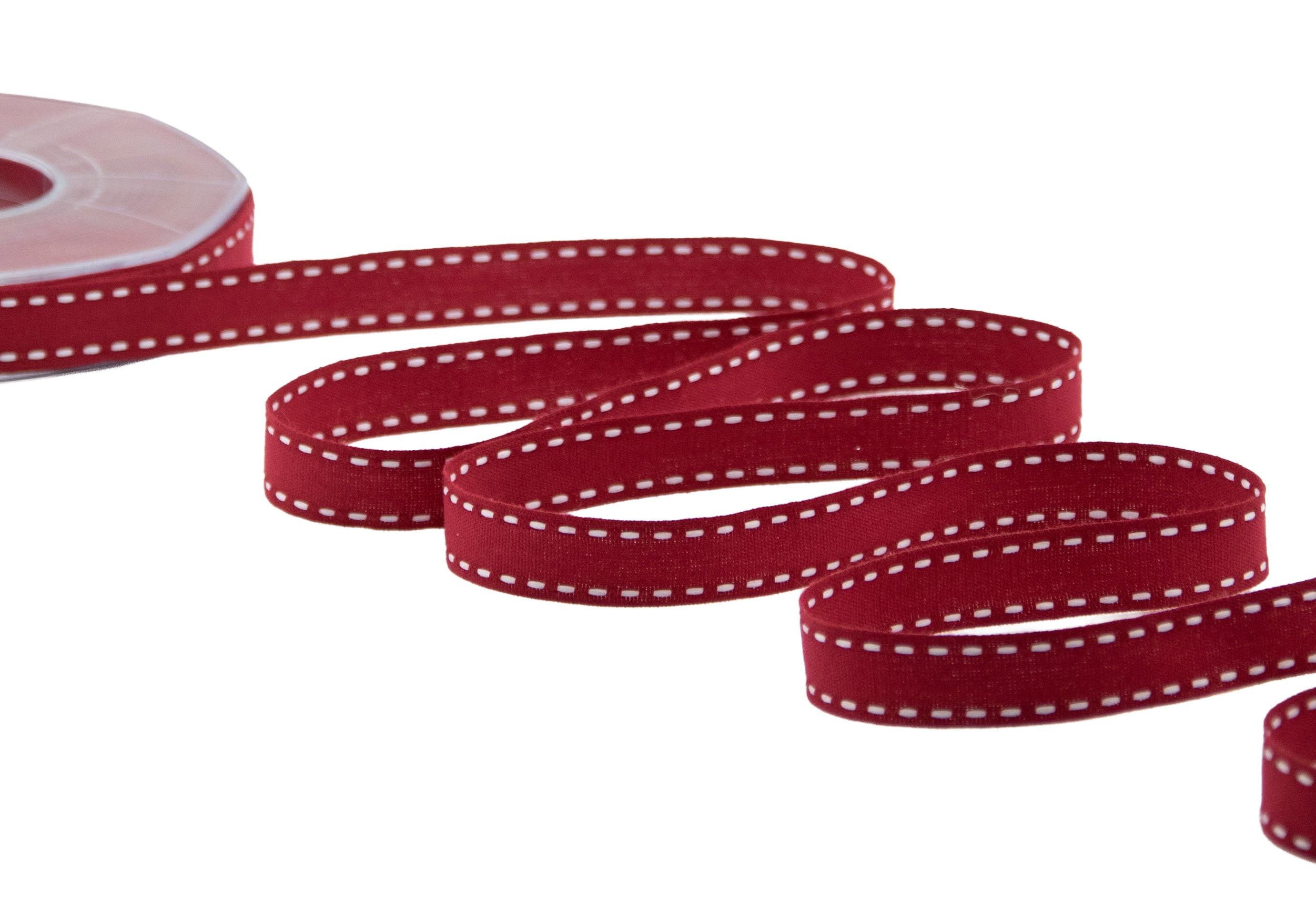 cotone con impuntura 15 mm amaranto