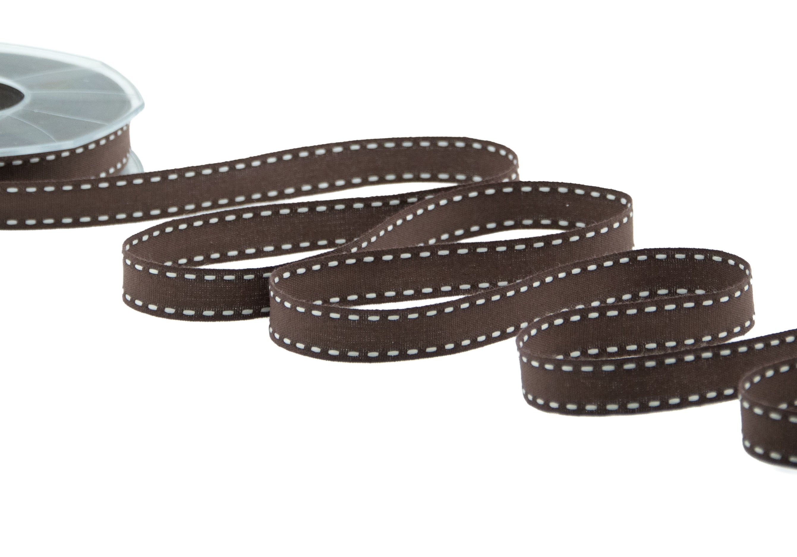cotone con impuntura 15 mm cacao