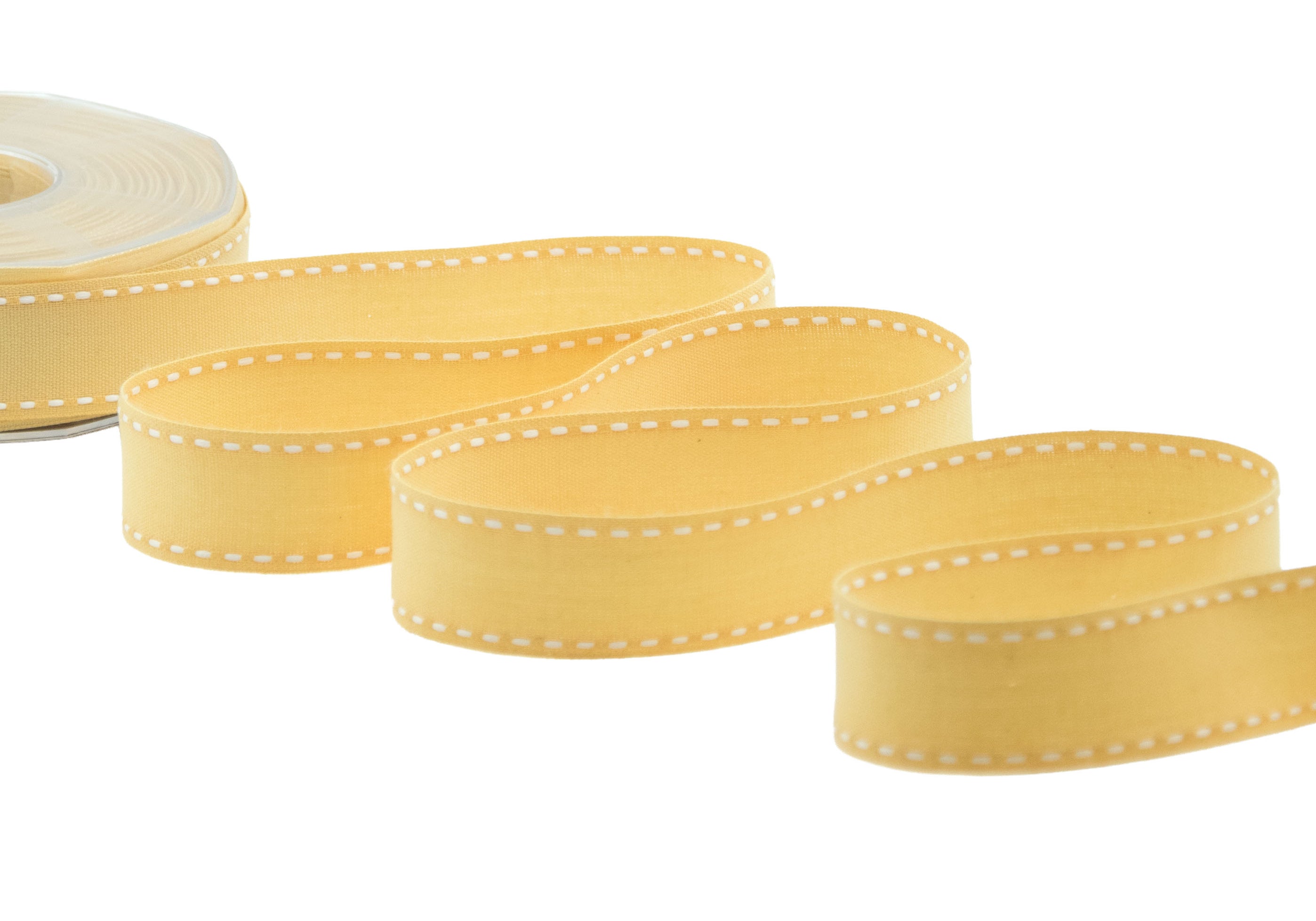 cotone con impuntura 25 mm giallo oro