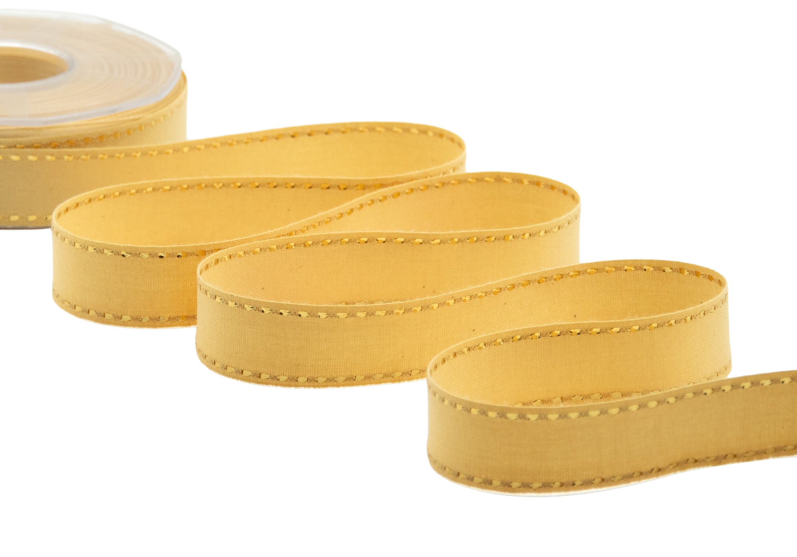 cotone con impuntura oro 25 mm giallo oro