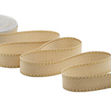 cotone con impuntura oro 25 mm beige