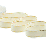 cotone con impuntura oro 25 mm latte