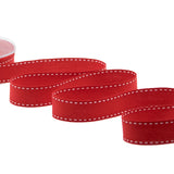 cotone con impuntura 25 mm rosso