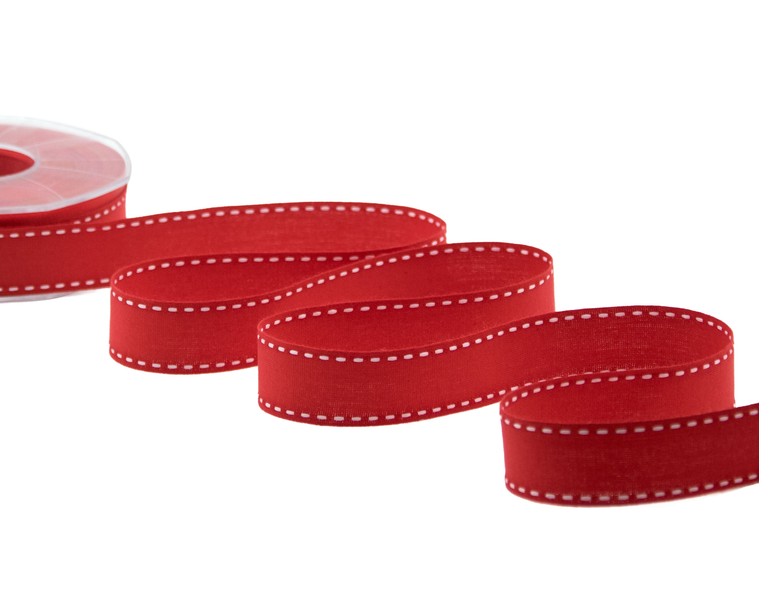 cotone con impuntura 25 mm rosso